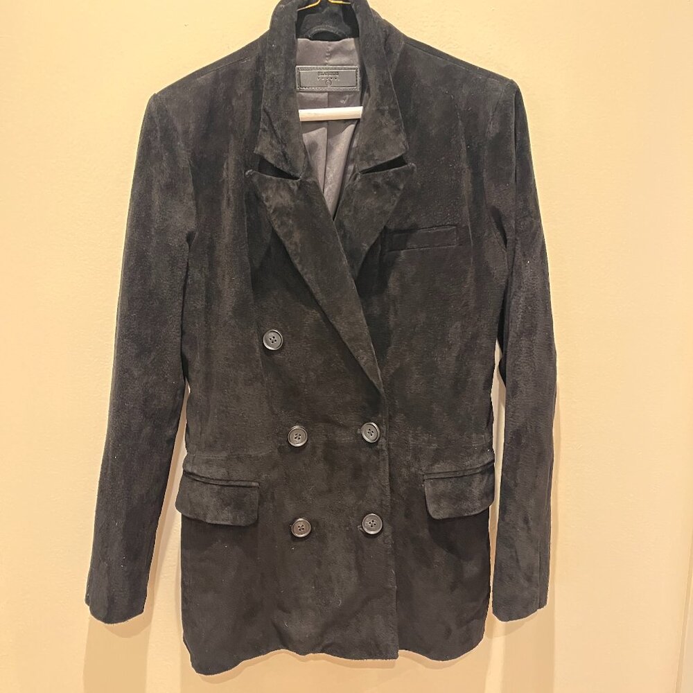 BLANKNYC Black Suede Blazer Size Small